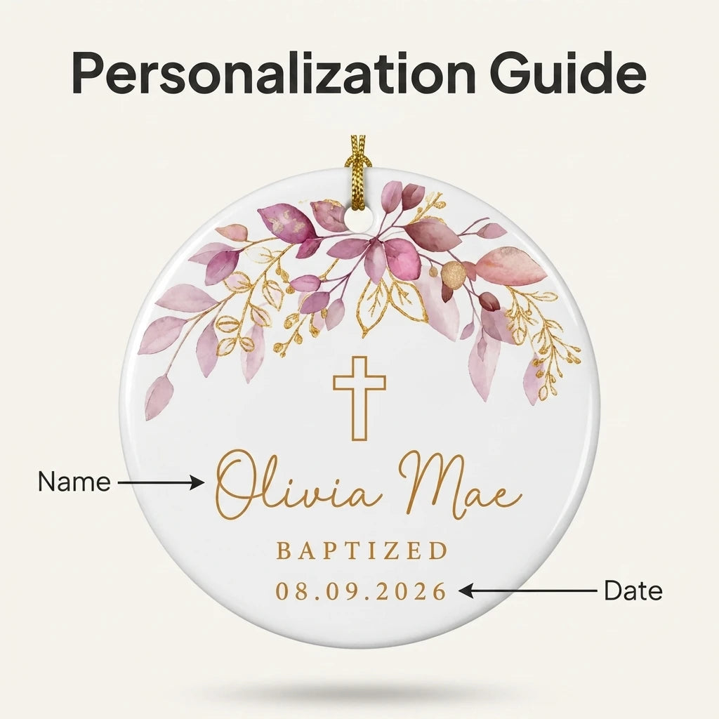 baptism girl personalized ornament guide