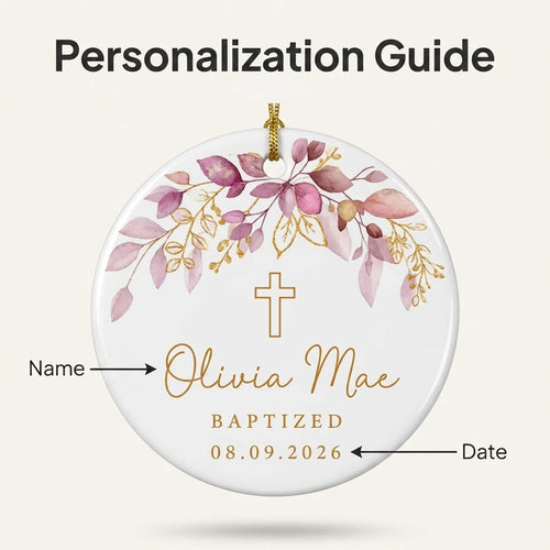 baptism girl personalized ornament guide