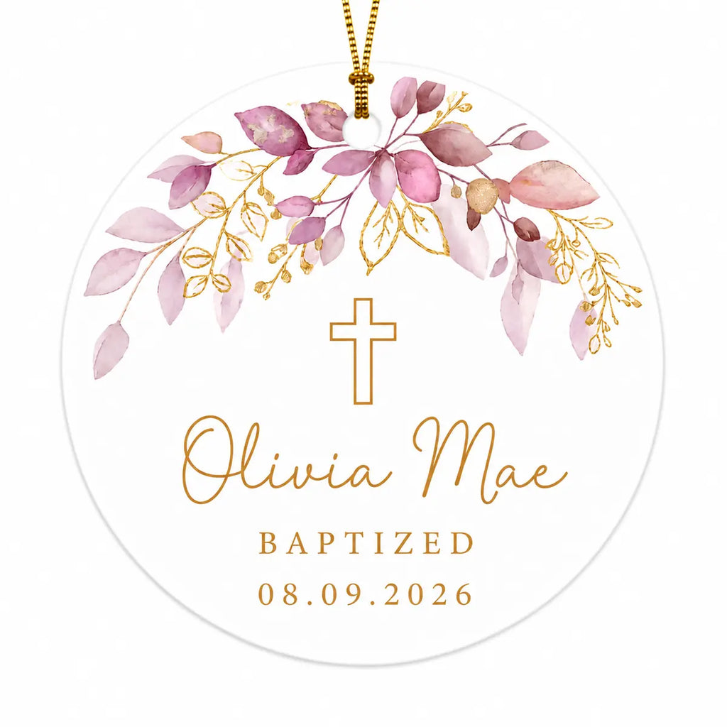 baptism girl personalized ornament lifestyle
