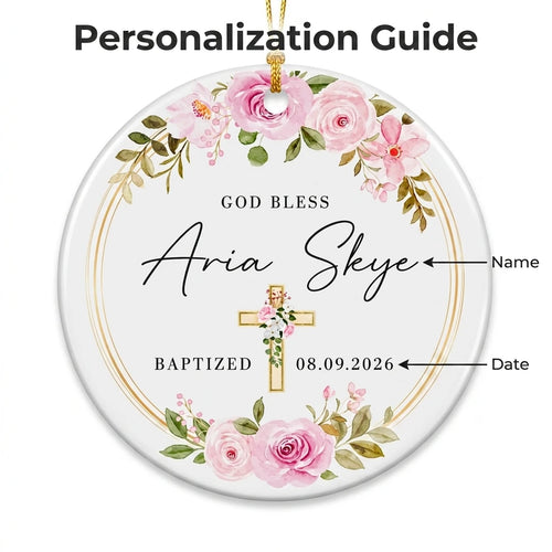 baptism watercolor personalized ornament guide