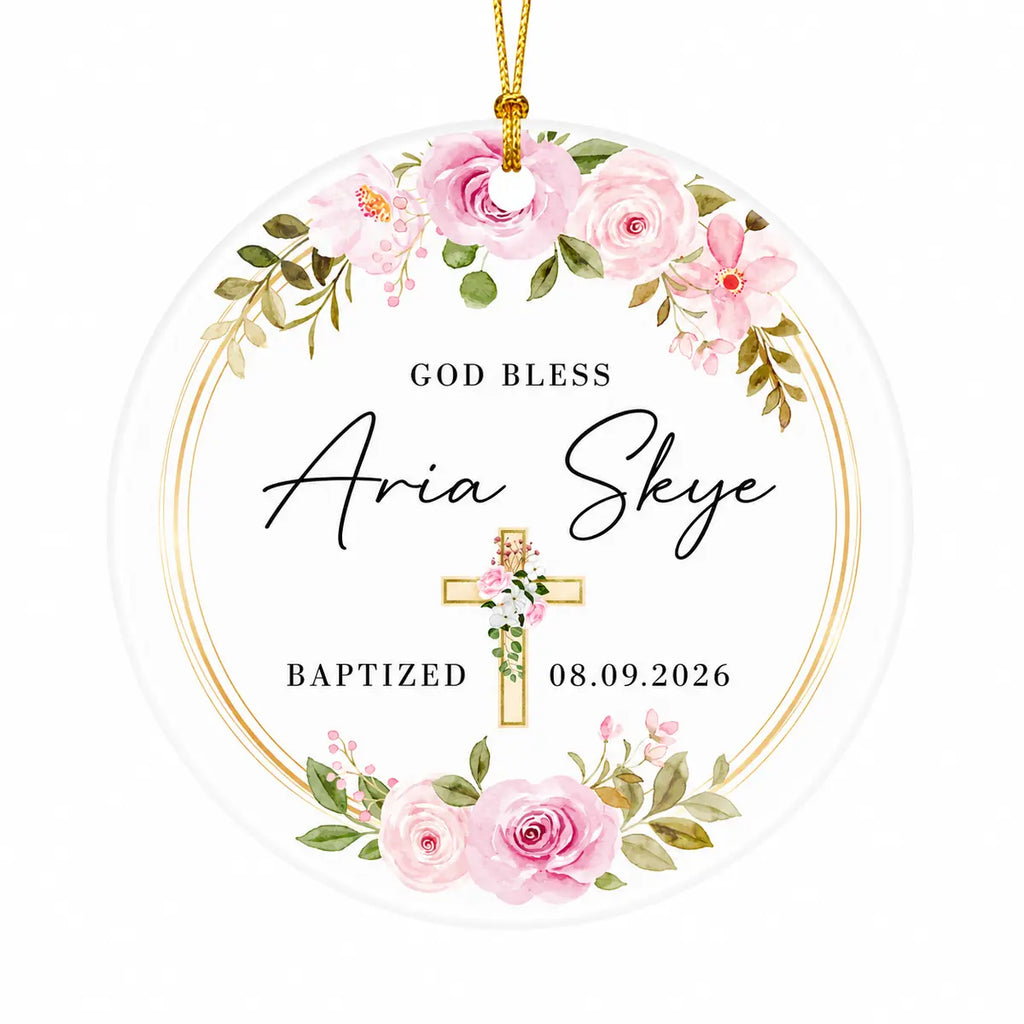 baptism watercolor personalized ornament lifestyle