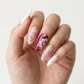 berry red blush nude 3d hand painted almond press on nails rose flower pearl mockup 01