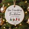 best friend christmas symbols personalized ornament tree