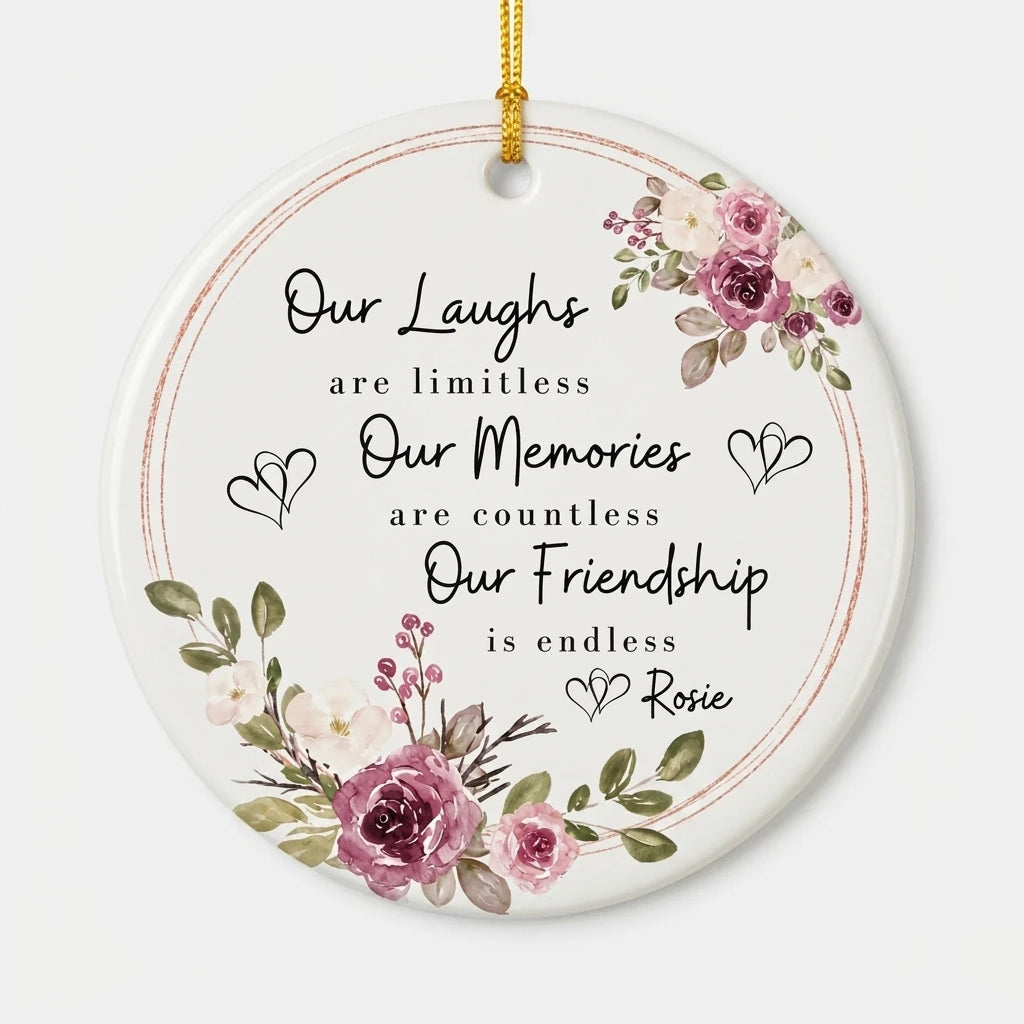 best friend personalized ornament hero