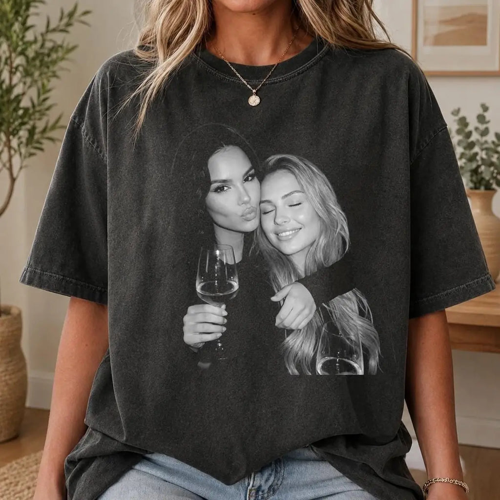 Comfort Colors T-Shirt color palette options for bestie-picture-custom-photo-best-friend-birthday-comfort-colors-t-shirt custom photo shirt