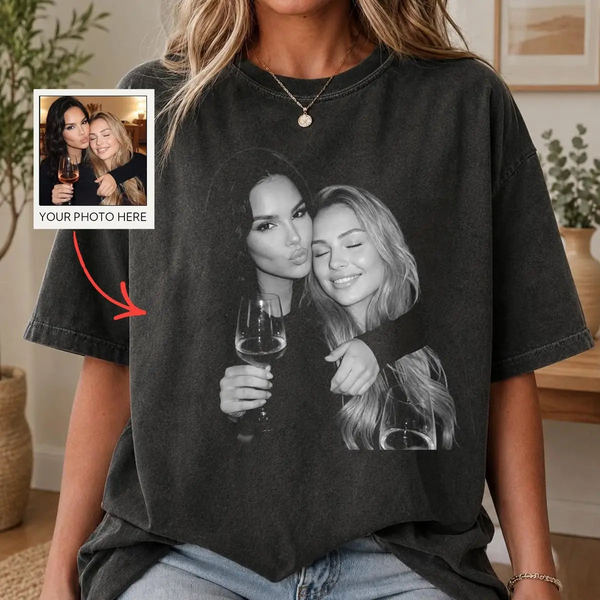bestie-picture-custom-photo-best-friend-birthday-comfort-colors-t-shirt custom photo Comfort Colors T-Shirt model mockup preview 03
