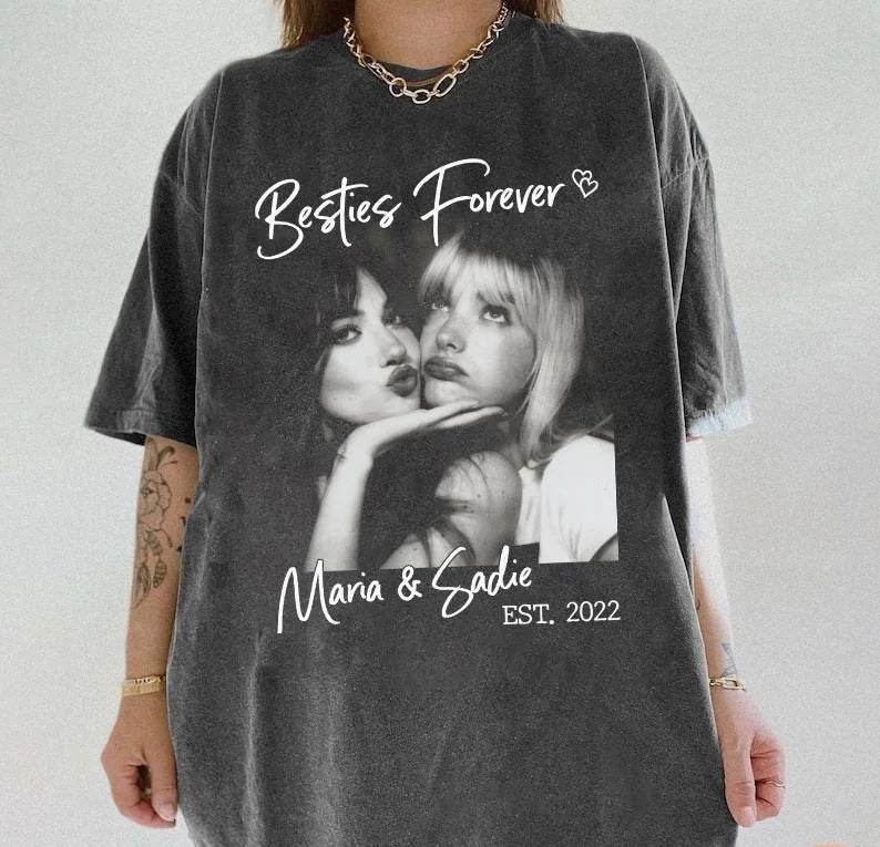 besties-forever-custom-photo-names-year-best-friend-birthday-comfort-colors-t-shirt custom photo Comfort Colors T-Shirt model mockup preview 04