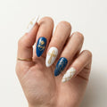 blue white gold 3d easter almond press on nails cross heart mockup 01