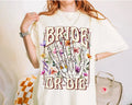 Bride Or Die - Custom Name - Wildflower Bachelorette Party Comfort Colors T-Shirt - Comfort Colors T-Shirt Mockup Image