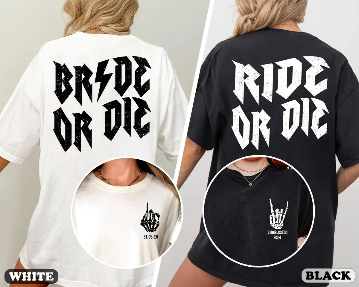 bride-or-die-custom-photo-name-location-year-bachelorette-party-comfort-colors-t-shirt custom photo Comfort Colors T-Shirt model mockup preview 01