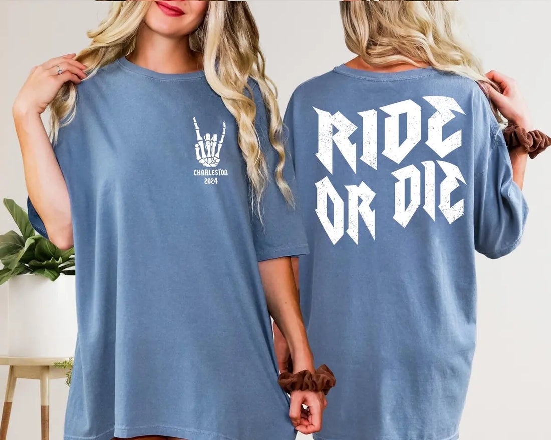 bride-or-die-custom-photo-name-location-year-bachelorette-party-comfort-colors-t-shirt custom photo Comfort Colors T-Shirt model mockup preview 04