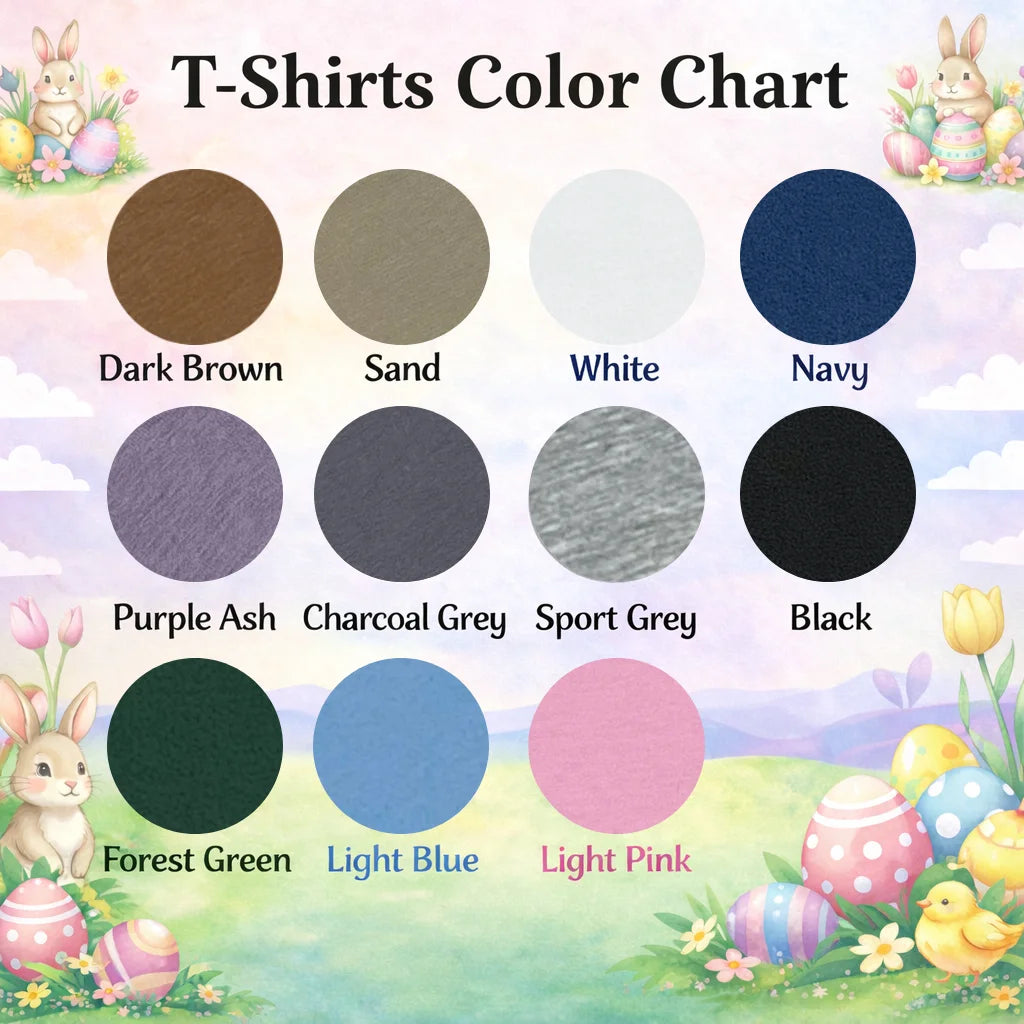 bunny happy easter wood sign embroidery sweatshirt color chart 02