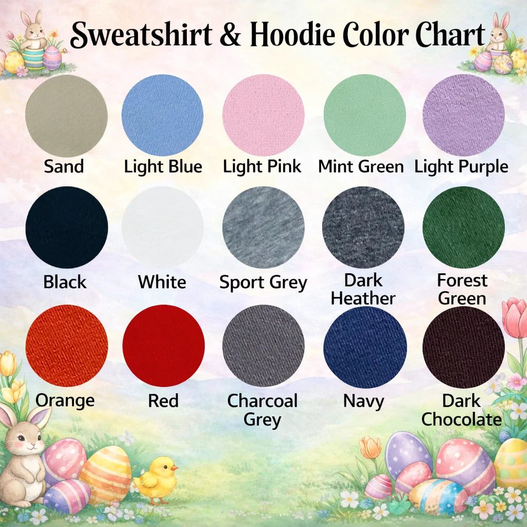 bunny lavender flowers embroidery sweatshirt size chart 02