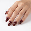 burgundy gold foil almond press on nails swirl detail 01