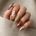 burgundy marble stiletto medium press on nails celestial gold mockup 01