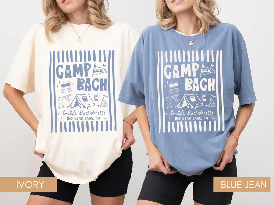 camp hiking crew custom name date bachelorette party comfort colors t shirt color chart 02