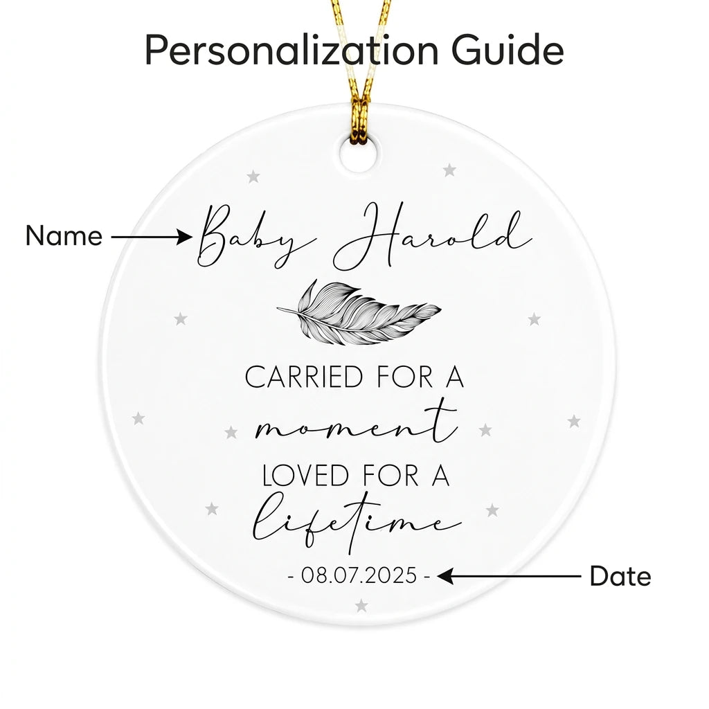 carried for a moment loved for a lifetime baby loss angel personalized ornament guide