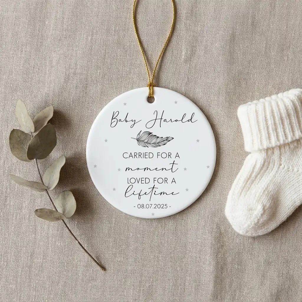 carried for a moment loved for a lifetime baby loss angel personalized ornament lifestyle 2