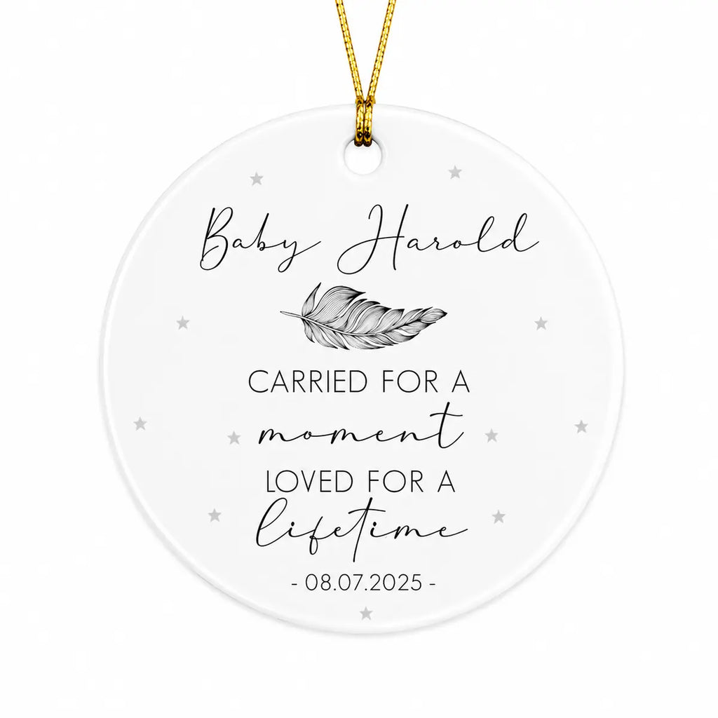 carried for a moment loved for a lifetime baby loss angel personalized ornament lifestyle