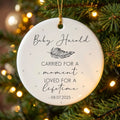carried for a moment loved for a lifetime baby loss angel personalized ornament tree