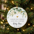 carried for a moment loved for a lifetime golden heart personalized ornament tree
