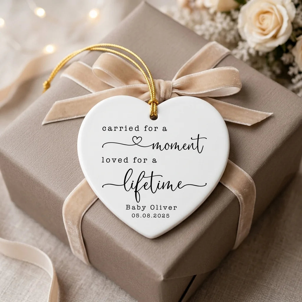 carried for a moment loved for al lifetime miscarriage personalized ornament gift