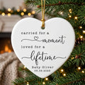 carried for a moment loved for al lifetime miscarriage personalized ornament tree