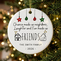 chance made us neighbors neighbor cute gift personalized ornament tree
