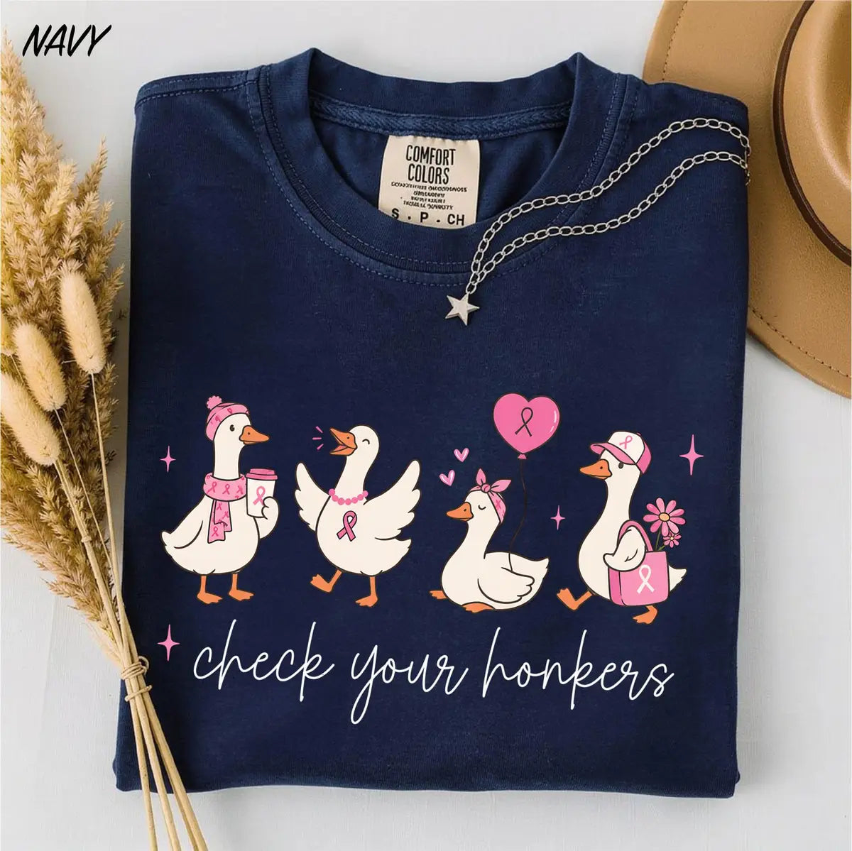 Check Your Honkers graphic Comfort Colors T-shirt, additional product photograph.