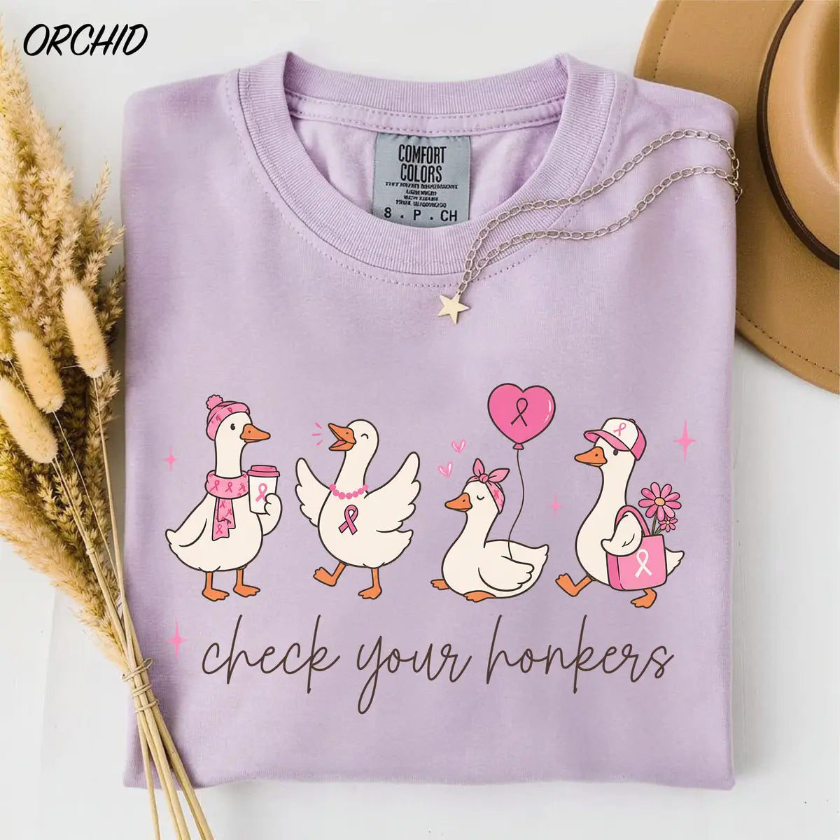 Check Your Honkers graphic Comfort Colors T-shirt, additional product photograph.