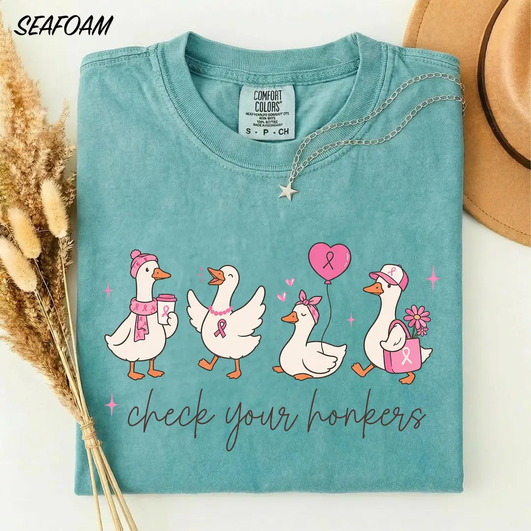 Check Your Honkers graphic Comfort Colors T-shirt, additional product photograph.