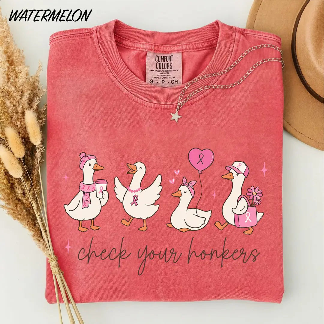 Check Your Honkers graphic Comfort Colors T-shirt, additional product photograph.