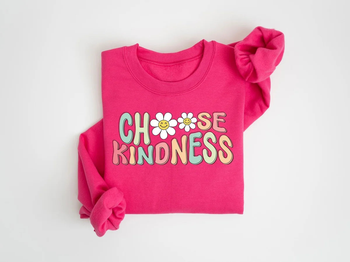 Choose Kindness Teacher Crewneck Sweatshirt alternate product view.