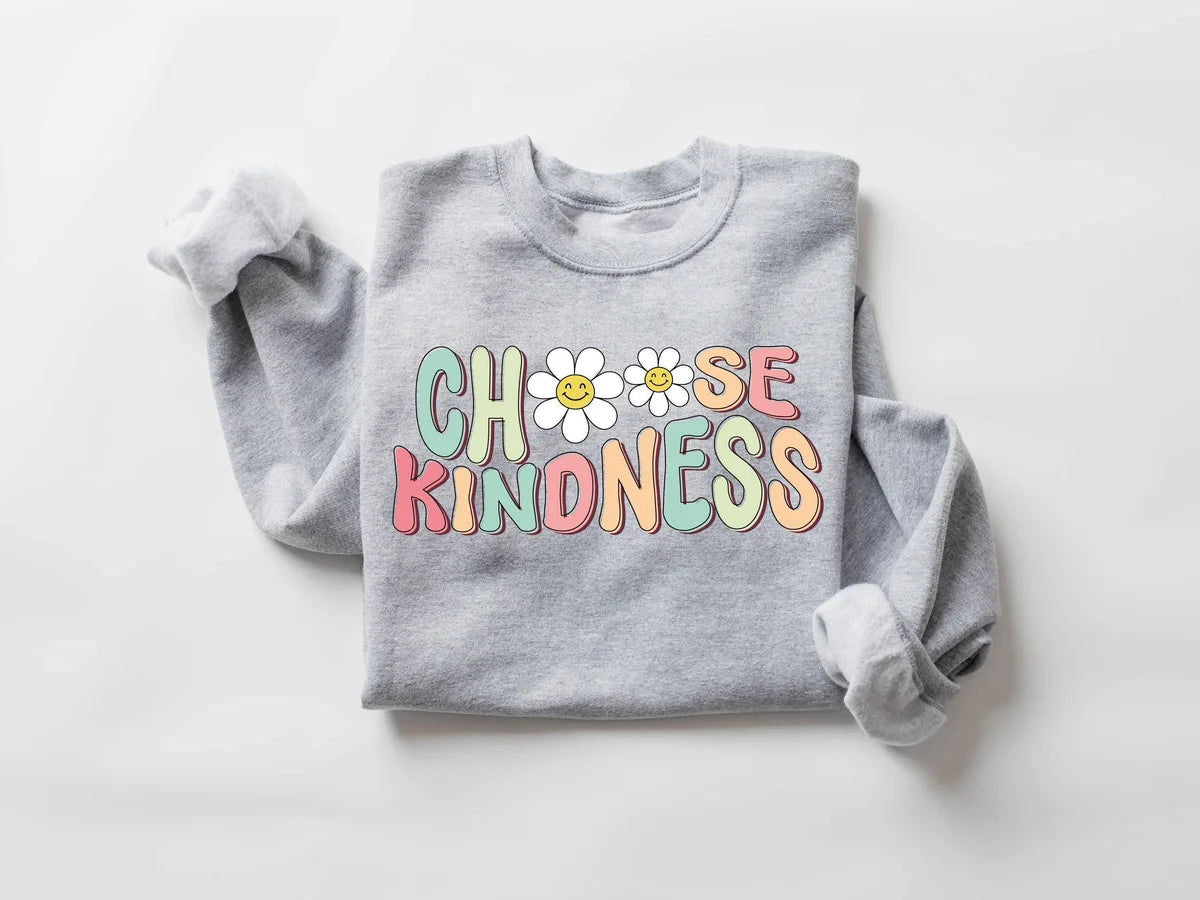 Choose Kindness Teacher Crewneck Sweatshirt alternate product view.
