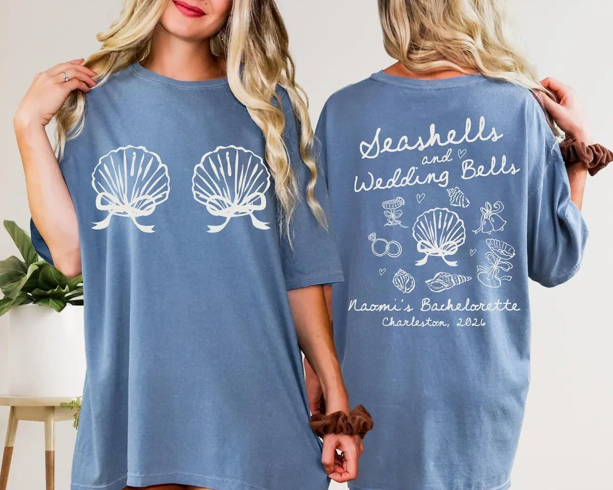 Coastal Team - Custom Name - Beach Bachelorette Party Comfort Colors T-Shirt - Comfort Colors T-Shirt Color Palette Chart