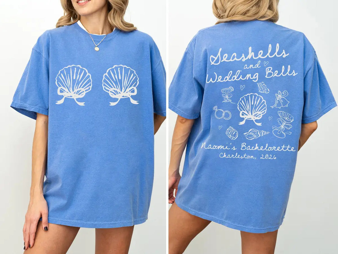Coastal Team - Custom Name - Beach Bachelorette Party Comfort Colors T-Shirt - Comfort Colors T-Shirt Mockup Image