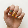 colorful hand painted thanksgiving square short press on nails pumpkin plaid heart lifestyle 04