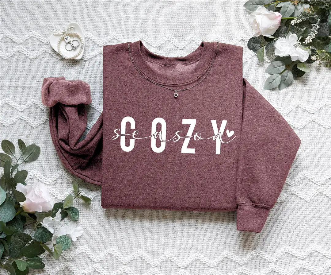 Cozy Season Crewneck Sweatshirt alternate product view.
