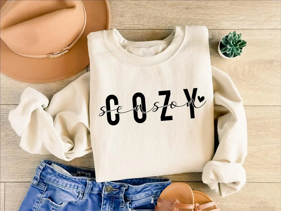 Cozy Season Crewneck Sweatshirt alternate product view.
