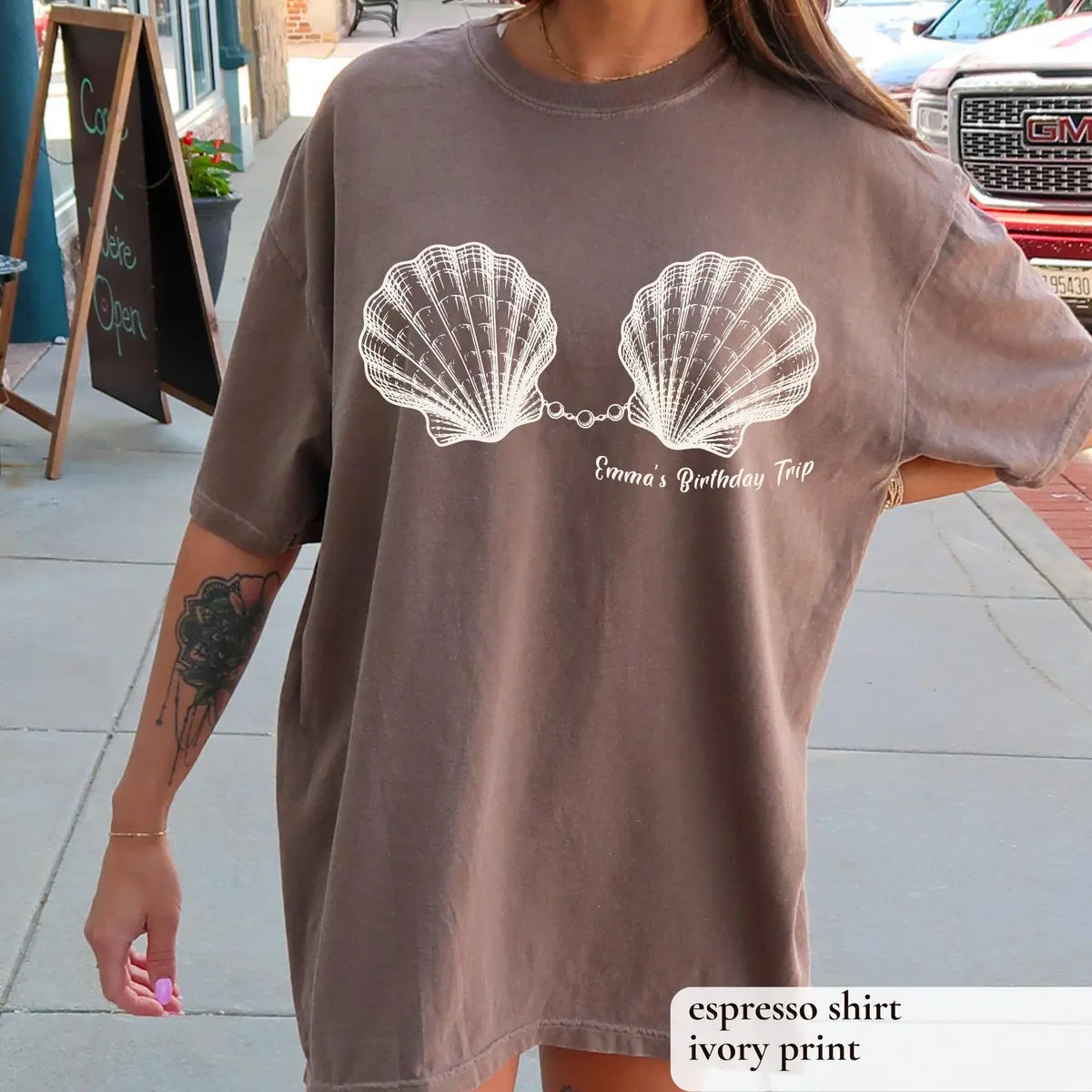 Custom Birthday Trip Shirts graphic Comfort Colors T-shirt in Espresso, additional product photograph.