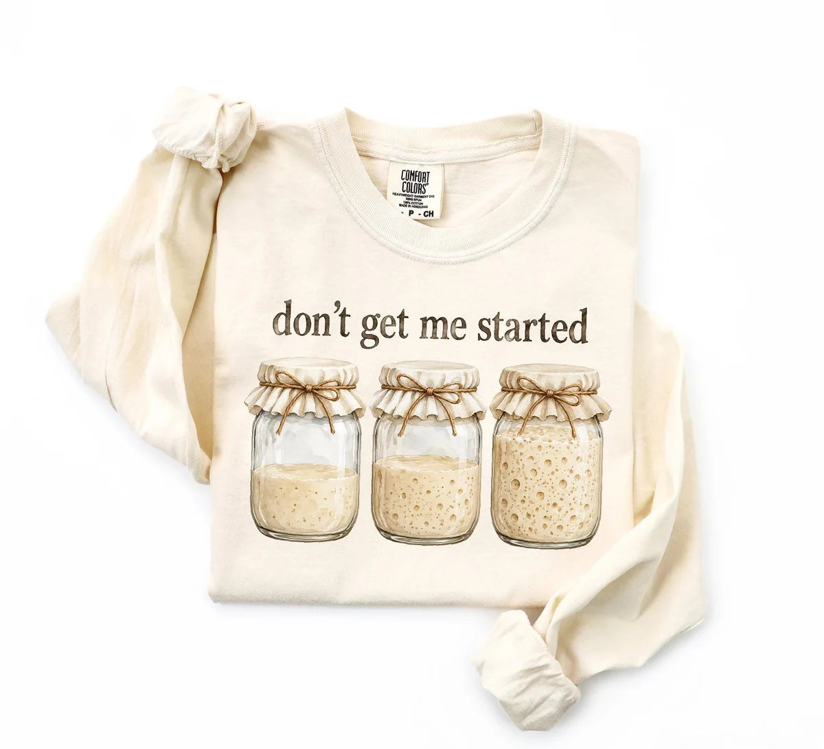 Don't Get Me Started graphic Comfort Colors T-shirt, additional product photograph.