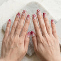 dusty rose 3d square short press on nails sakura dewdrop mockup 01