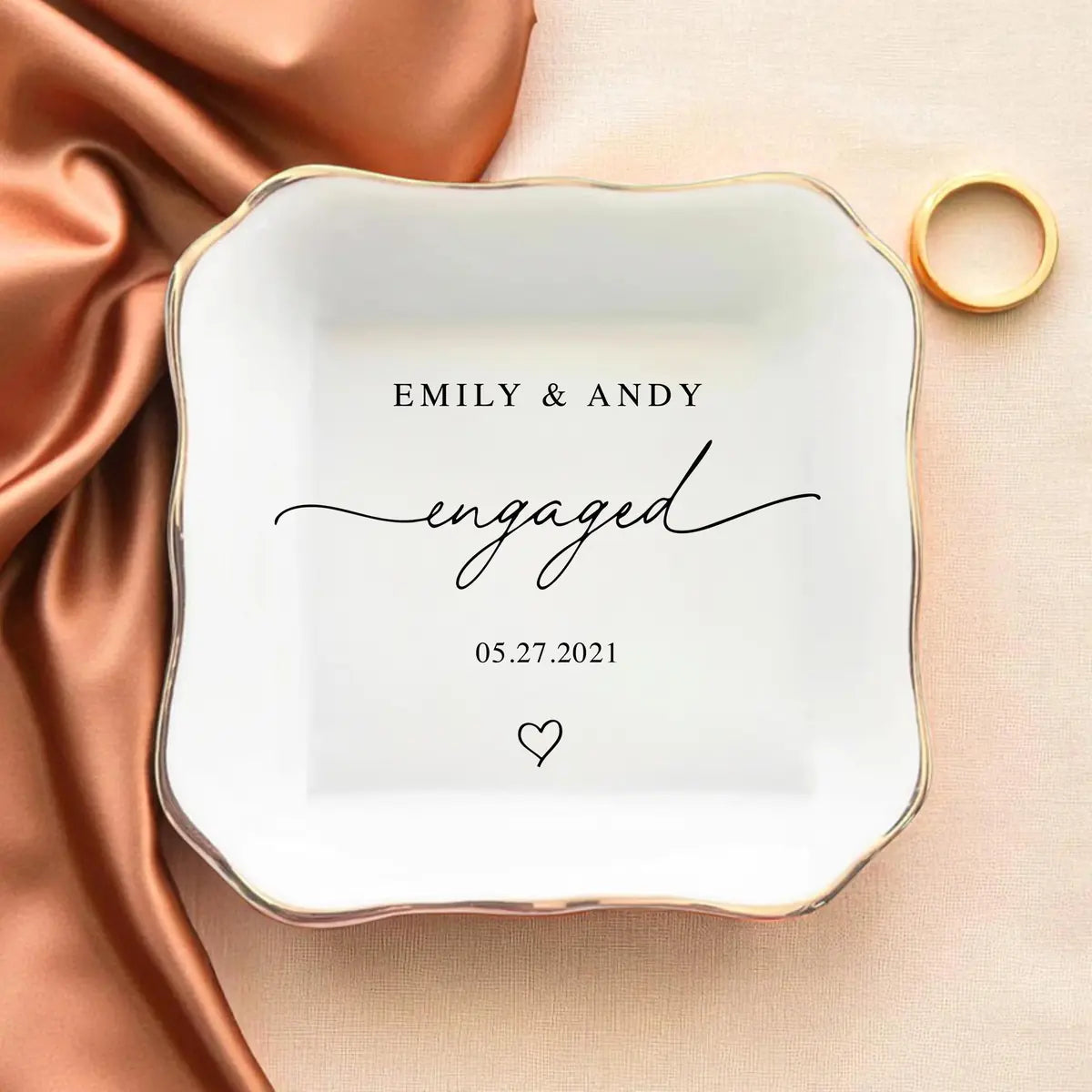Wedding Gifts for Couple, Custom Ring Dish, Ring Dish, Couples Gift, Bridal Shower Gift, Engagement Gift for Bride variant