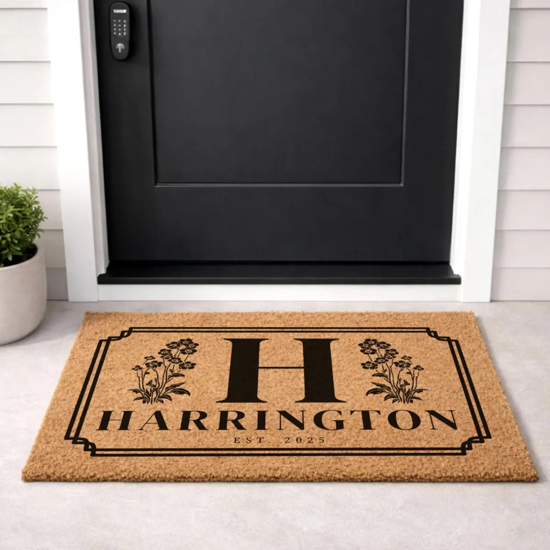 estate collection monogram personalized doormat detail 03