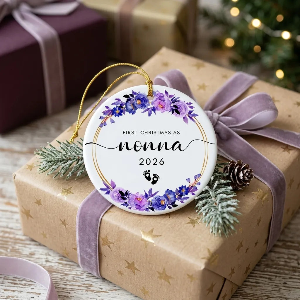 first christmas as nonna personalized ornament gift