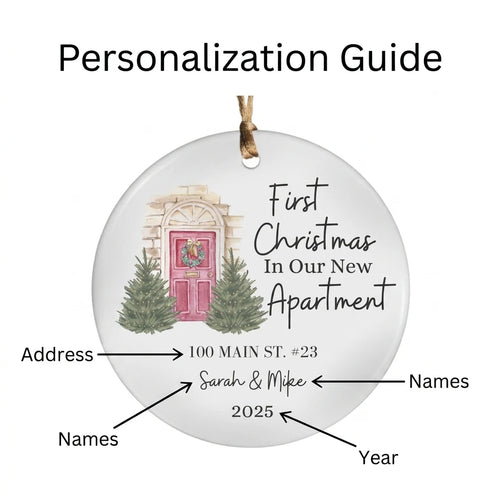first christmas in our new apartment personalized ornament guide
