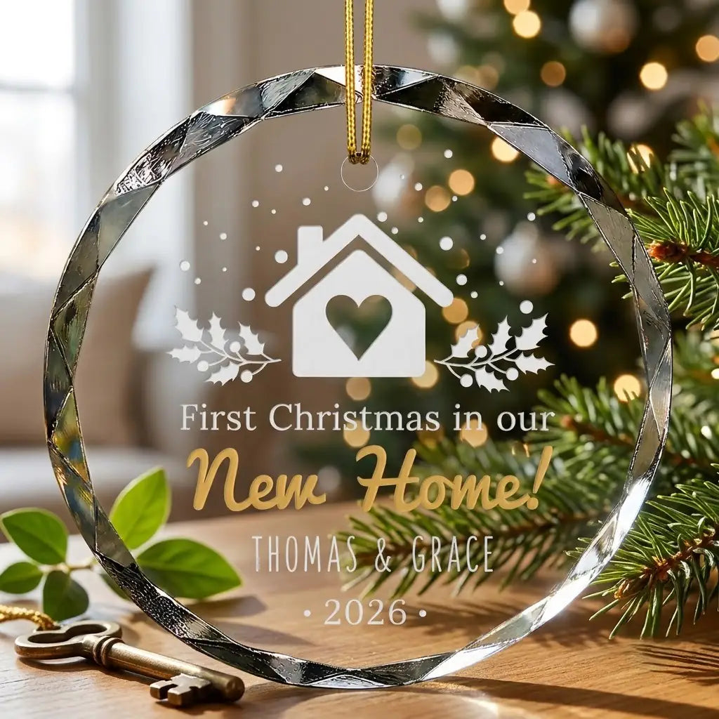 first christmas new home personalized glass ornament lifestyle