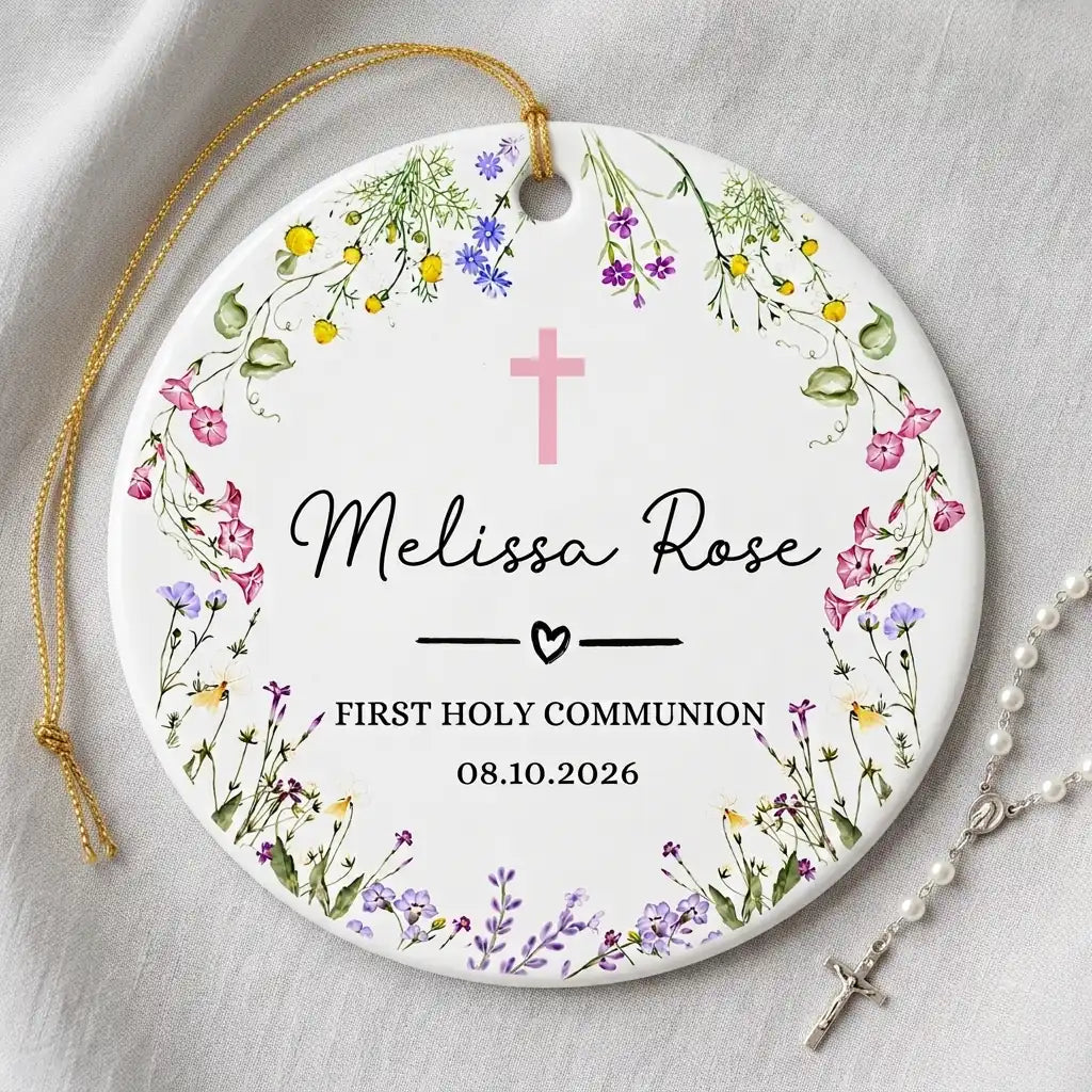 first communion floral personalized ornament lifestyle 2