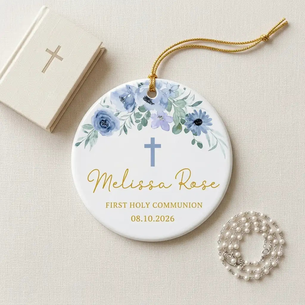 first communion floral personalized ornament lifestyle 2
