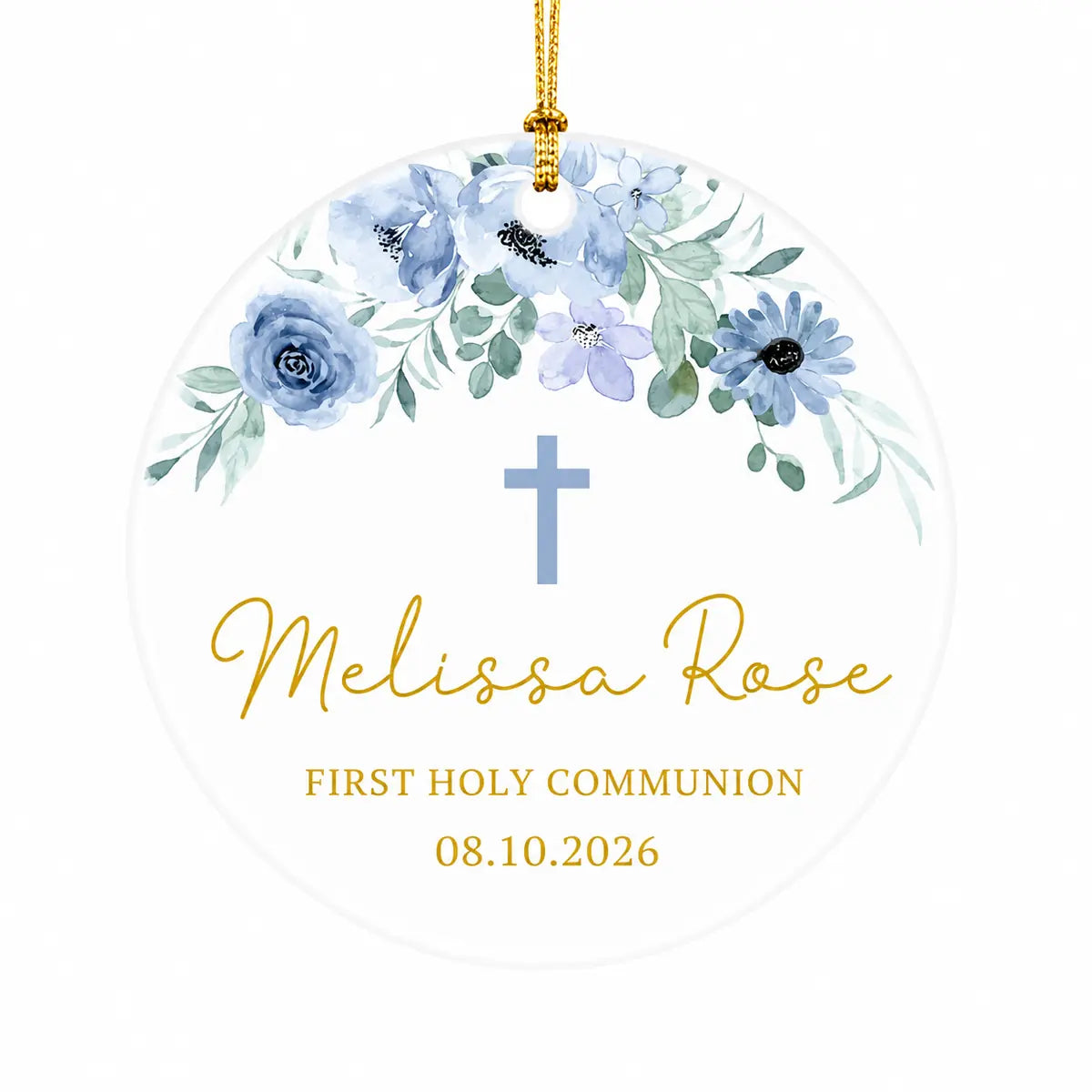 first communion floral personalized ornament lifestyle